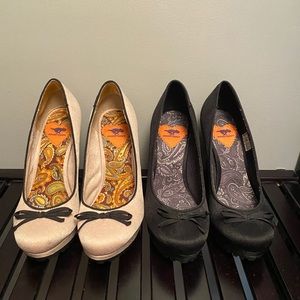2 Pair Rocket Dog Suede Pump Heels Size 6.5